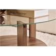 ASIR Hanah Home Clara Coffee Table in Transparent Venezia Walnut