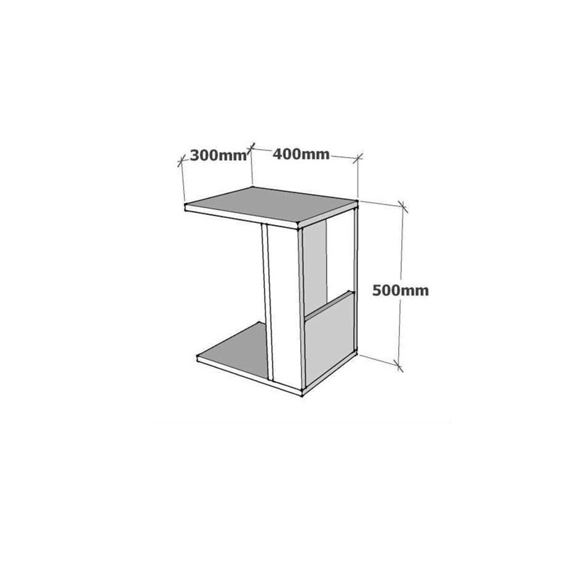 ASIR Hanah Home Star Side Table in White