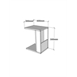 ASIR Hanah Home Star Side Table in White