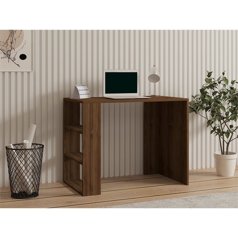 ASIR Hanah Home Cool Study Desk in Walnut