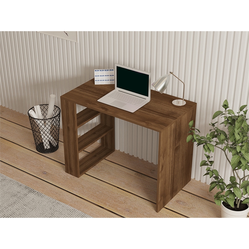 ASIR Hanah Home Cool Study Desk in Walnut