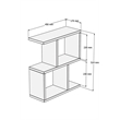 ASIR Hanah Home Zet Side Table in Travertine