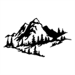 ASIR Wallity Mountain 2 Decorative Metal Wall Accessory in Black