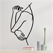 ASIR Wallity Woman 2 Decorative Metal Wall Accessory in Black