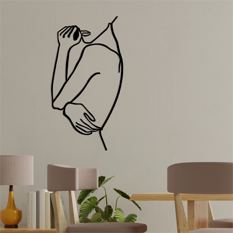 ASIR Wallity Woman 2 Decorative Metal Wall Accessory in Black