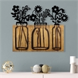 ASIR Wallity Flower 5 Decorative Wooden Wall Accessory in Walnut