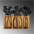 ASIR Wallity Flower 5 Decorative Wooden Wall Accessory in Walnut