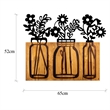 ASIR Wallity Flower 5 Decorative Wooden Wall Accessory in Walnut