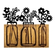 ASIR Wallity Flower 5 Decorative Wooden Wall Accessory in Walnut