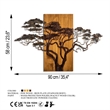 ASIR Wallity Acacia Tree 387-A Decorative Wooden Wall Accessory in Multi-Color
