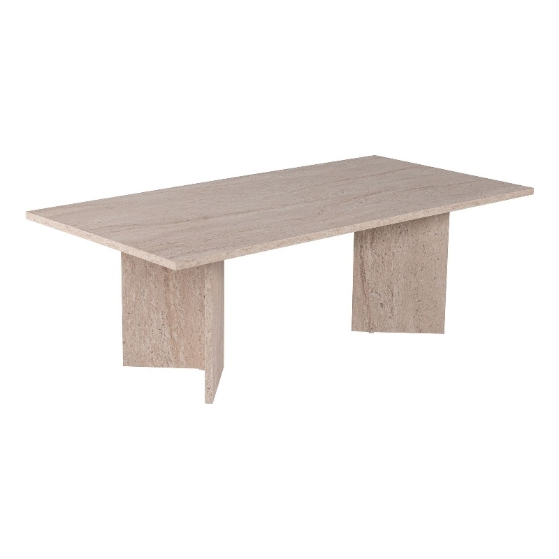 ASIR Hanah Home Sabin Coffee Table in Travertine