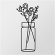 ASIR Wallity Flower 1 Decorative Metal Wall Accessory in Black