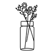 ASIR Wallity Flower 1 Decorative Metal Wall Accessory in Black