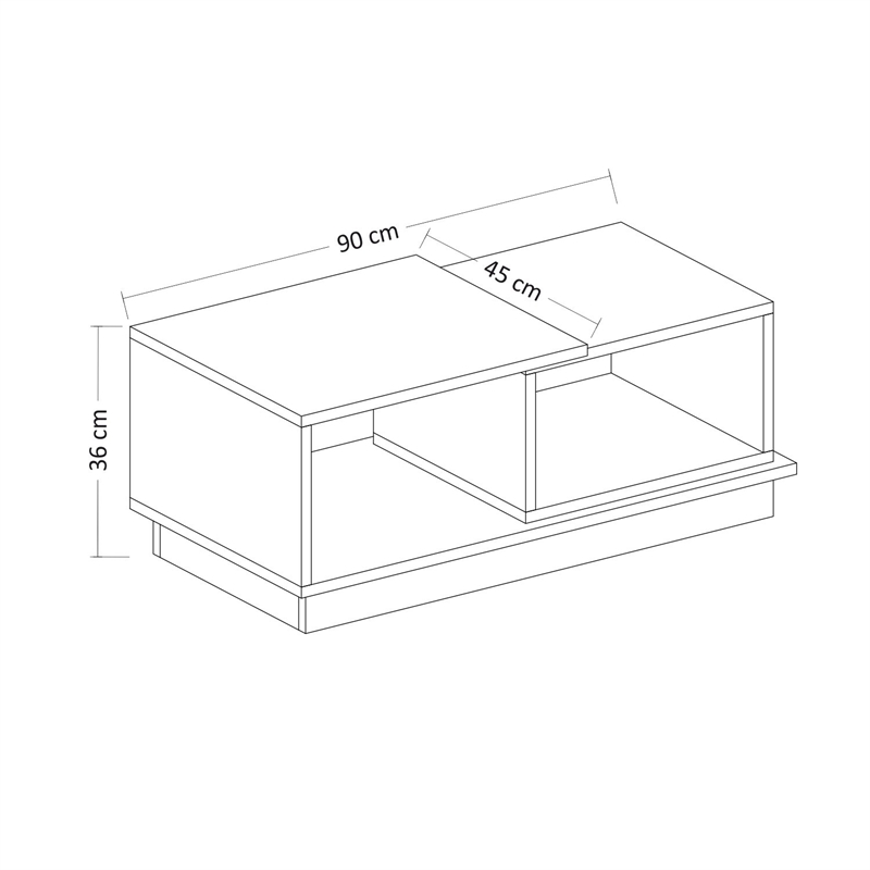 ASIR Hanah Home Consept Coffee Table in Anthracite