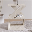 ASIR Hanah Home Albeni Side Table in Travertine