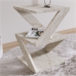 ASIR Hanah Home Albeni Side Table in Travertine