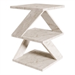 ASIR Hanah Home Albeni Side Table in Travertine