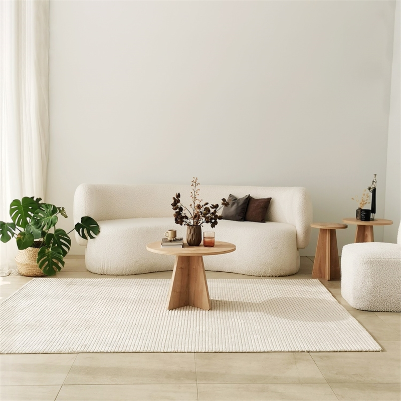 ASIR Hanah Home Mushroom Coffee Table in Sapphire Oak