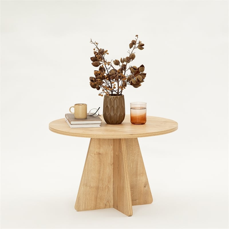 ASIR Hanah Home Mushroom Coffee Table in Sapphire Oak