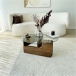 ASIR Hanah Home Mia Coffee Table in Transparent Walnut