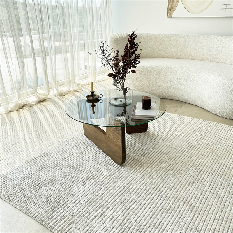 ASIR Hanah Home Mia Coffee Table in Transparent Walnut