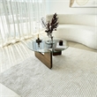 ASIR Hanah Home Mia Coffee Table in Transparent Walnut