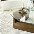 ASIR Hanah Home Mia Coffee Table in Transparent Walnut