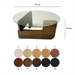 ASIR Hanah Home Mia Coffee Table in Transparent Walnut