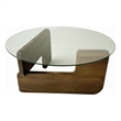 ASIR Hanah Home Mia Coffee Table in Transparent Walnut