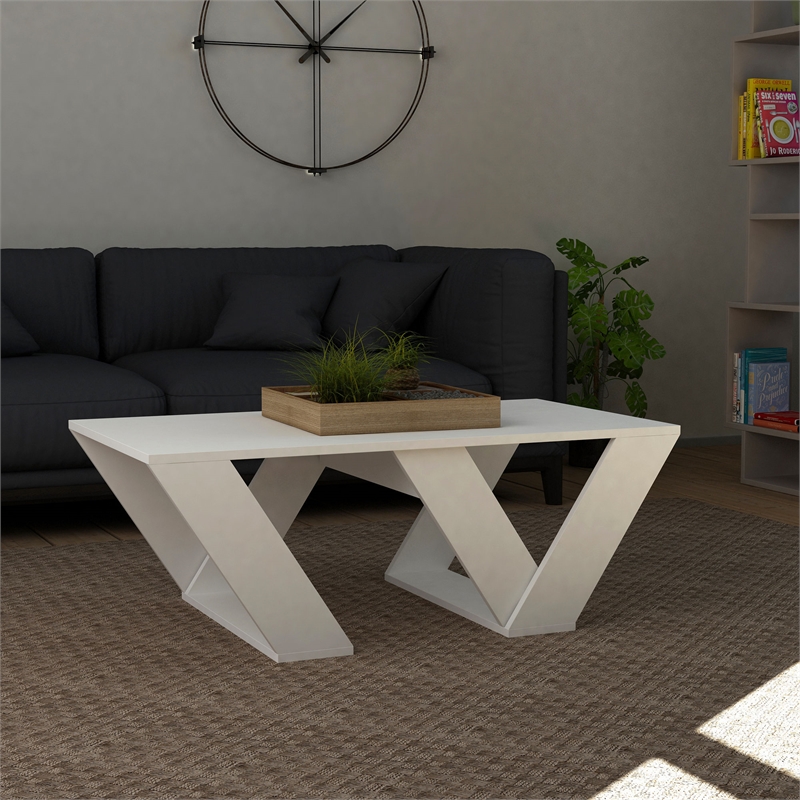 ASIR Hanah Home Pipra Coffee Table in White