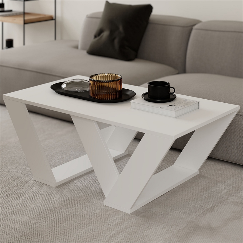 ASIR Hanah Home Pipra Coffee Table in White