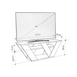 ASIR Hanah Home Pipralla TV Stand in Carrara Marble