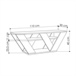 ASIR Hanah Home Pipralla TV Stand in Carrara Marble