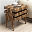 ASIR Hanah Home Roma Nesting Table in Walnut (3 Pieces)