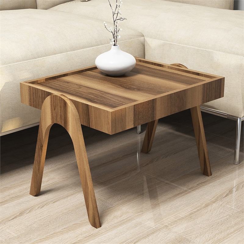 ASIR Hanah Home Roma Nesting Table in Walnut (3 Pieces)