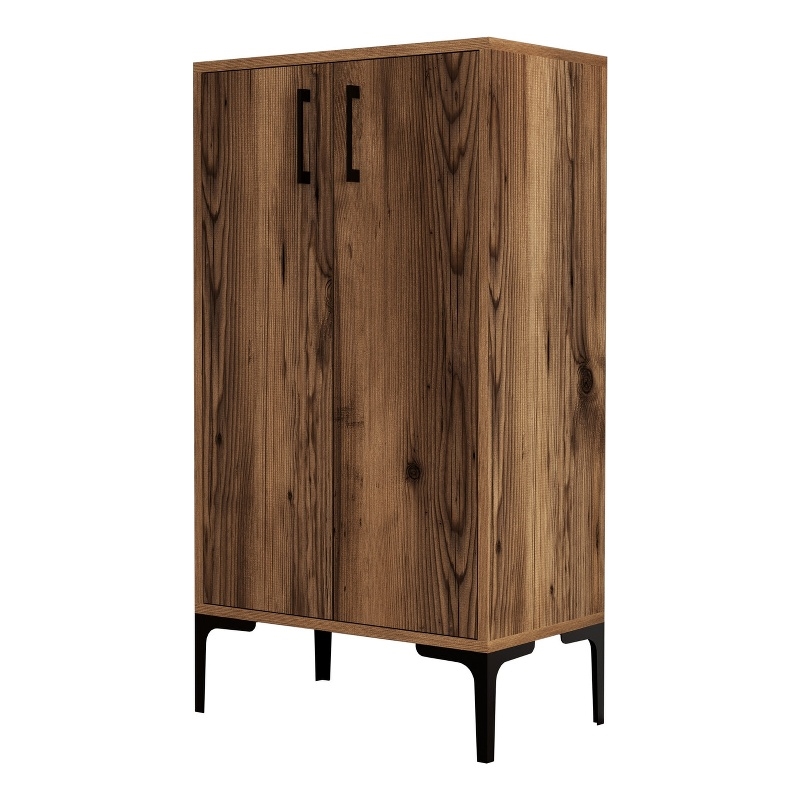 ASIR Hanah Home Prag Shoe Cabinet in Walnut