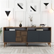 ASIR Hanah Home Milan Console in Walnut and Anthracite