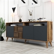 ASIR Hanah Home Milan Console in Walnut and Anthracite
