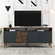 ASIR Hanah Home Milan Console in Walnut and Anthracite