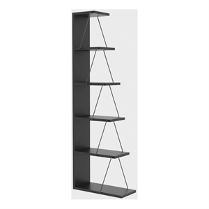 ASIR Hanah Home Tlos Bookshelf in Anthracite