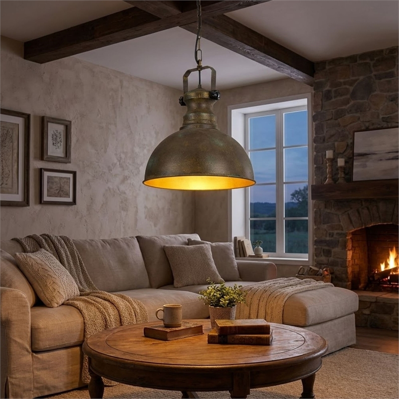 ASIR Opviq Saglam 3710 Chandelier in Antique Brass