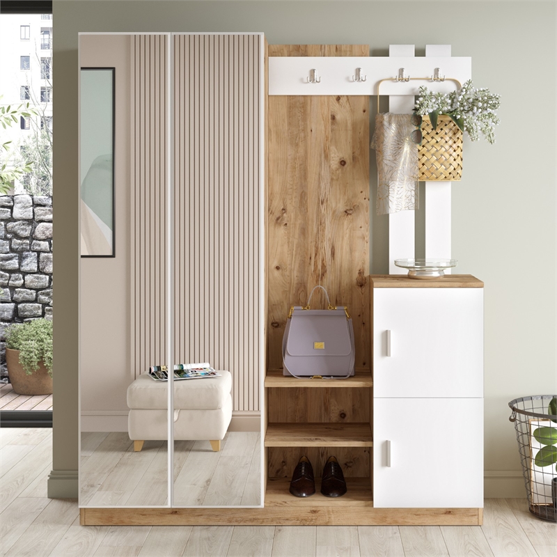 ASIR Hanah Home Dd8-Aw Hall Stand in Pine