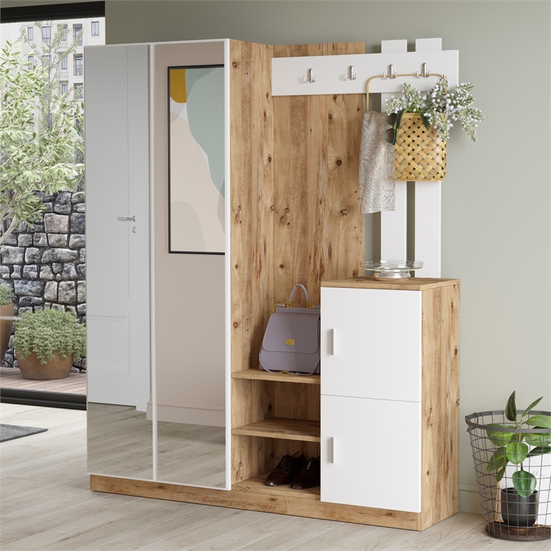 ASIR Hanah Home Dd8-Aw Hall Stand in Pine