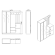 ASIR Hanah Home Dd8-Aw Hall Stand in Pine