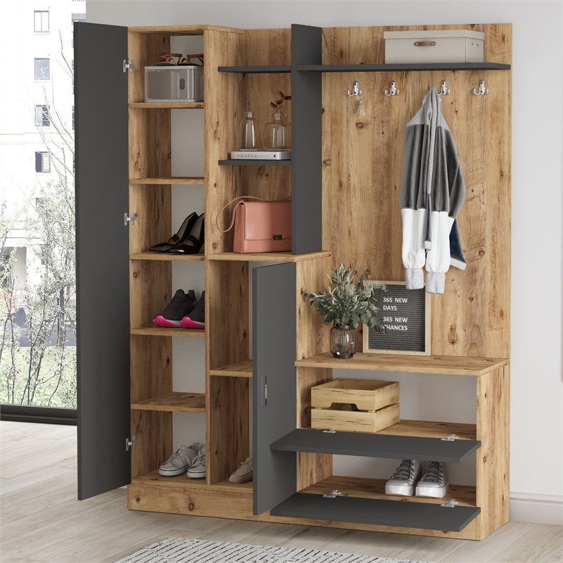 ASIR Hanah Home Dd5-Aa Hall Stand in Pine