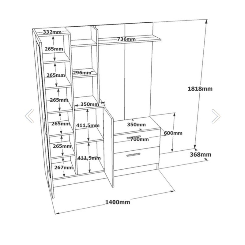 ASIR Hanah Home Dd5-Aa Hall Stand in Pine