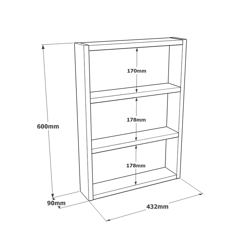 ASIR Hanah Home Pr1-W Wall Shelf in White