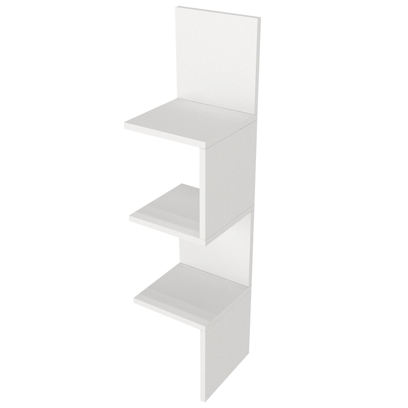 ASIR Hanah Home Corner Wall Shelf in White