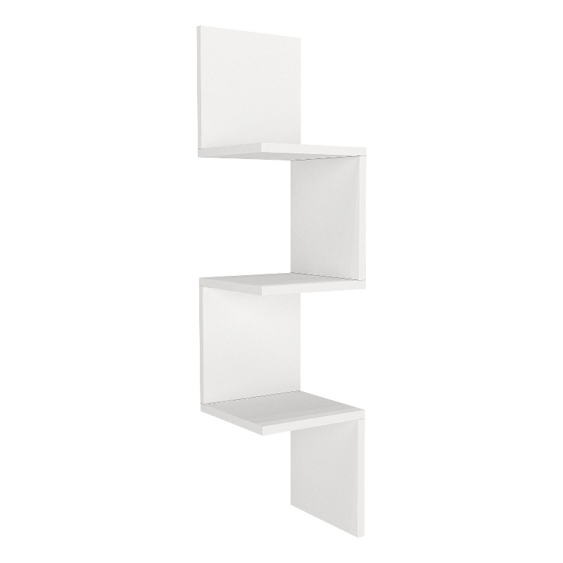 ASIR Hanah Home Corner Wall Shelf in White