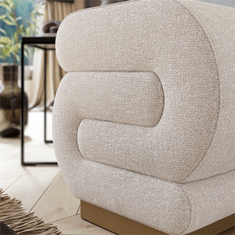 ASIR Atelier Del Sofa Sally Pouffe in Cream